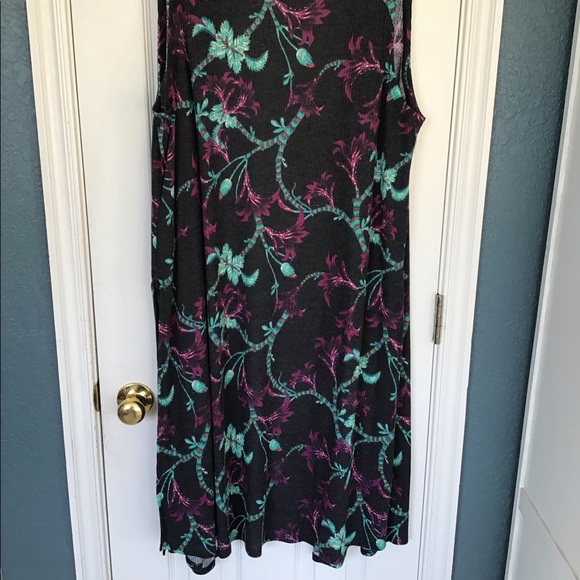 LuLaRoe Large Floral Joy Long Vest - Picture 3 of 6
